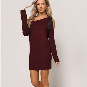 Tobi Cold Shoulder Sweater Dress